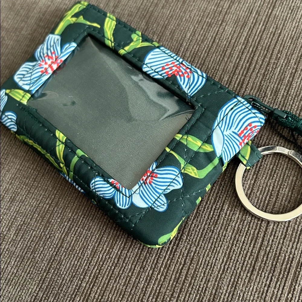 VERA BRADLEY Zip ID Case Ultralight card holder coin purse Charlotte Stems NWT